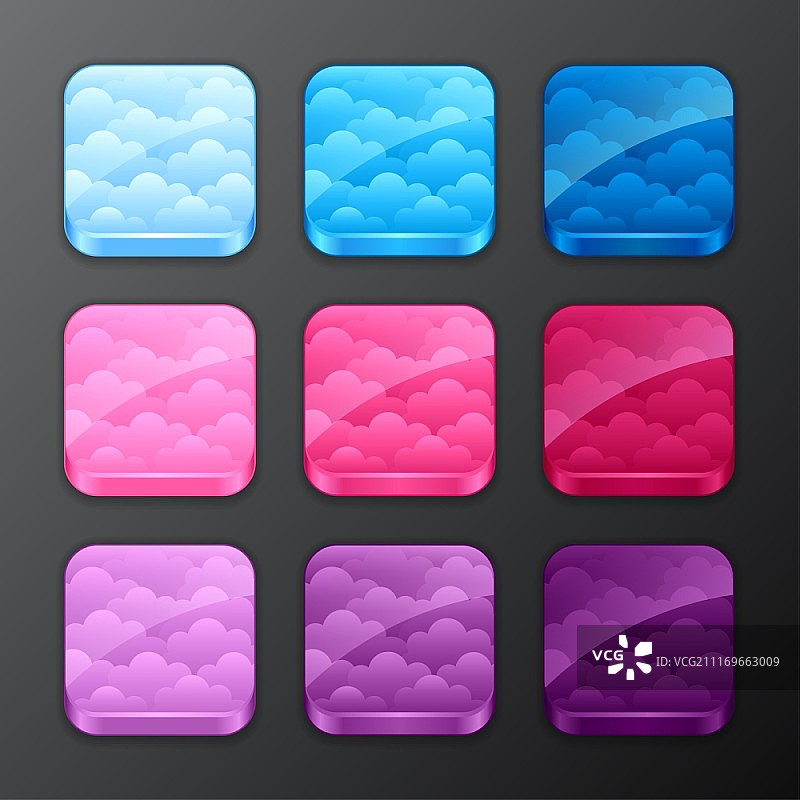 云朵App图标背景素材图片素材