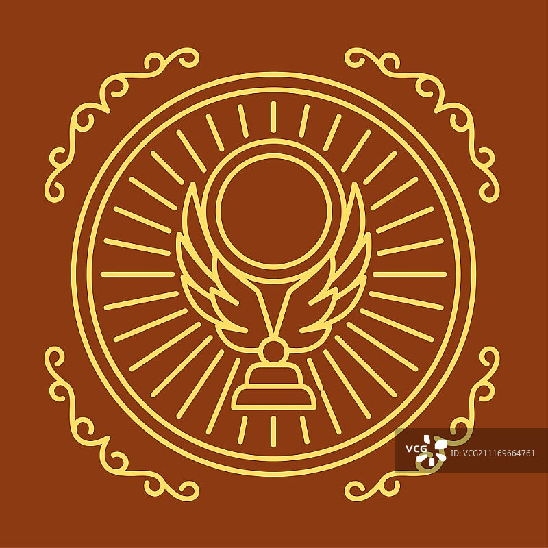 线条风格的运动或商务奖励背景图片素材