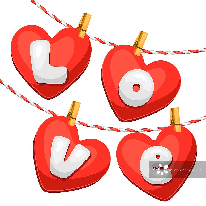 情人节爱心贺卡图片素材