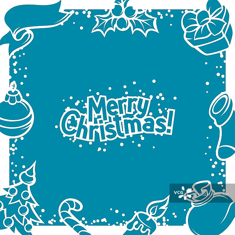 带有节日元素的圣诞节邀请卡图片素材