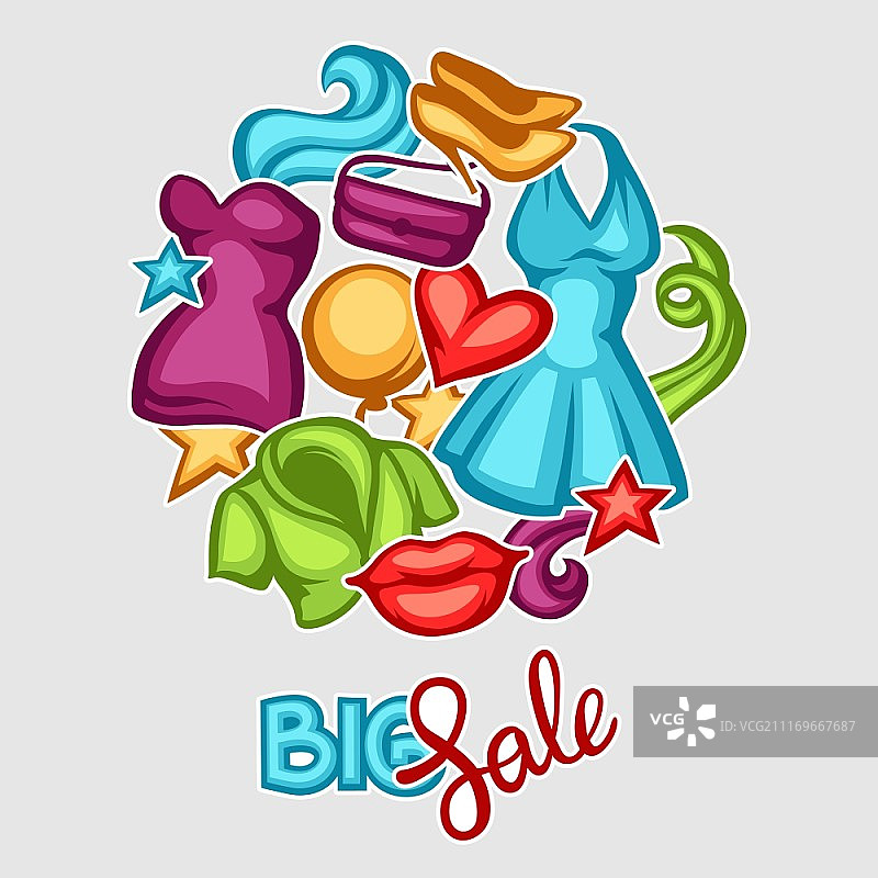 女士服装和配饰促销背景图片素材