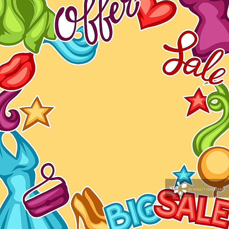 女士服装和配饰促销背景图片素材