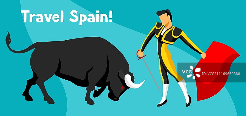 西班牙传统斗牛图片素材