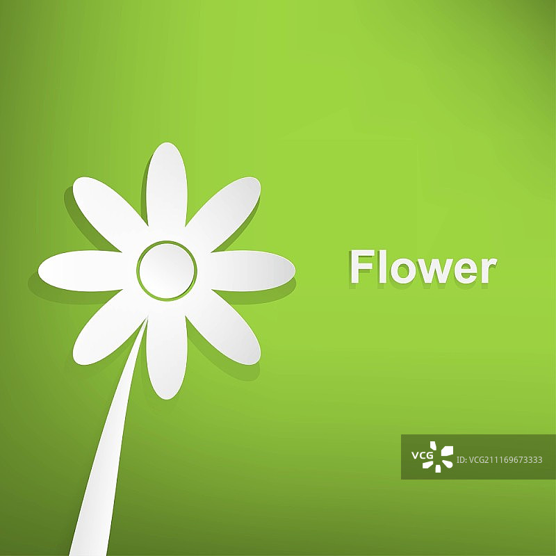 绿色背景上的春季花卉图片素材