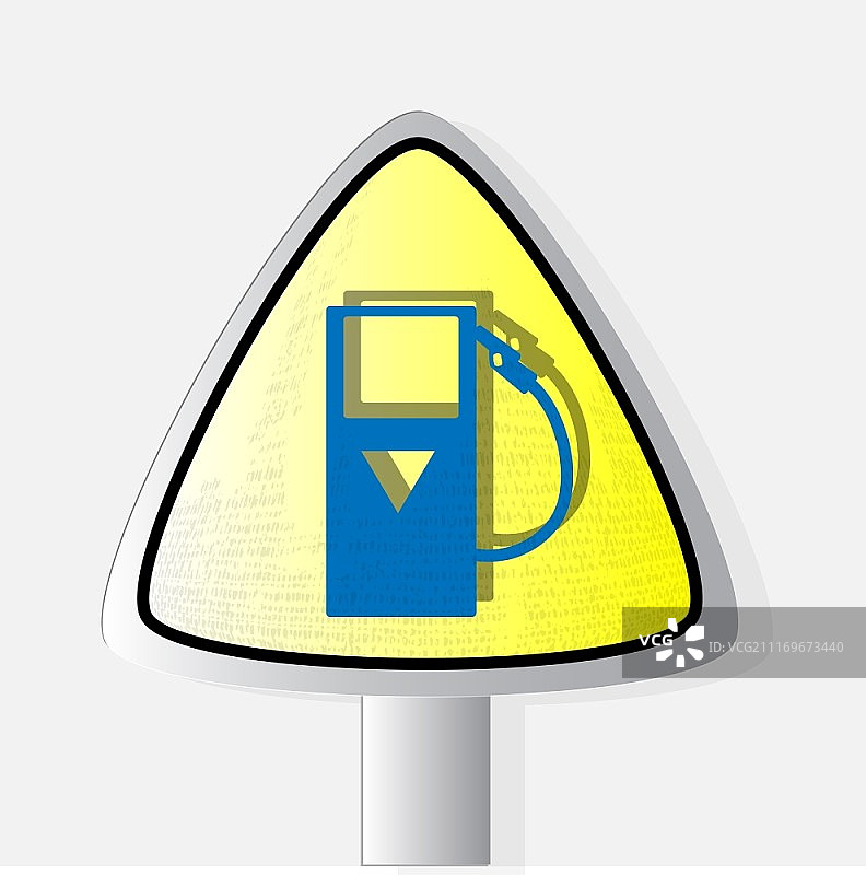 白色背景上的蓝色加油泵图标图片素材