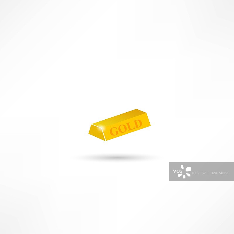 白色背景上的金色条形图片素材