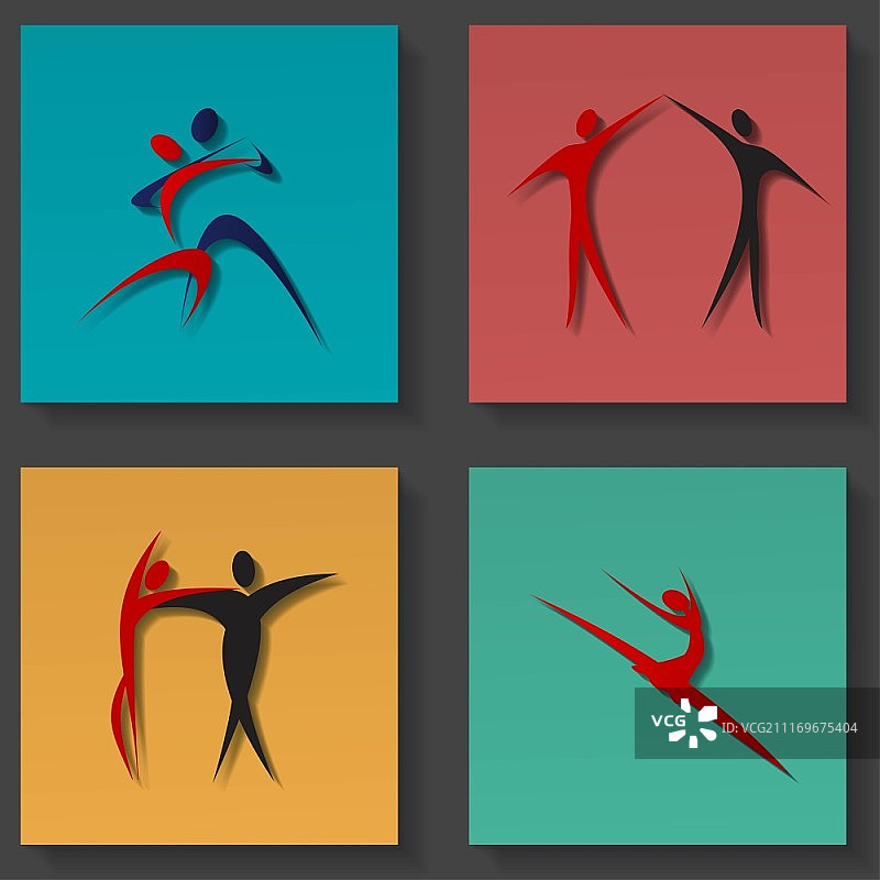 舞蹈图标集图片素材