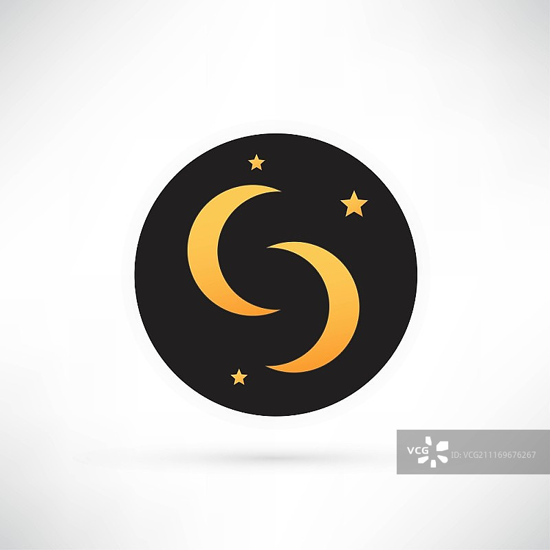 月亮图标图片素材