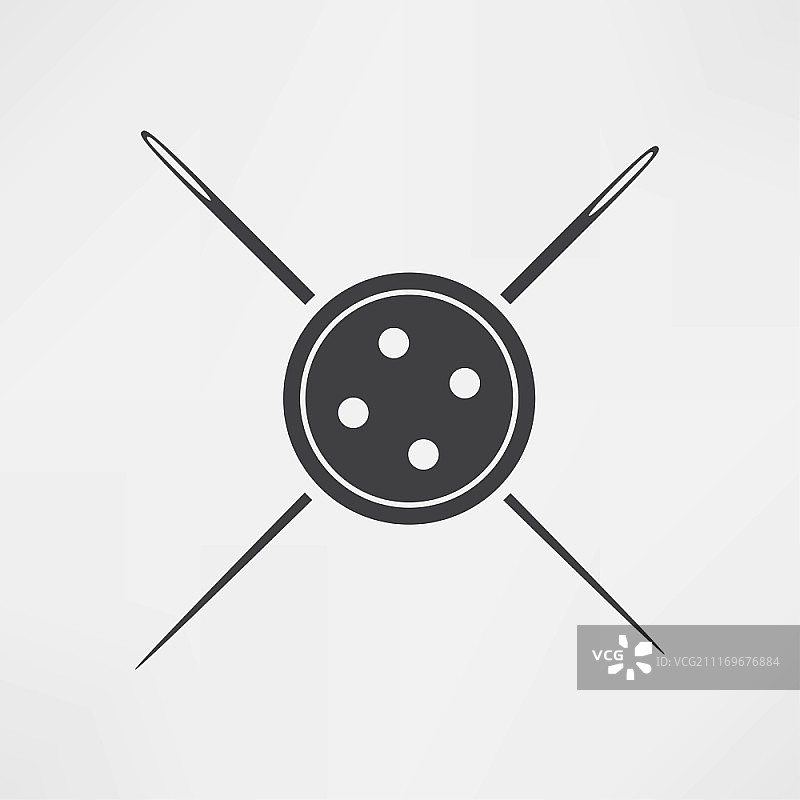 带针的衣服纽扣套装图片素材