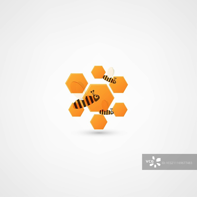 蜂蜜和蜜蜂图标图片素材