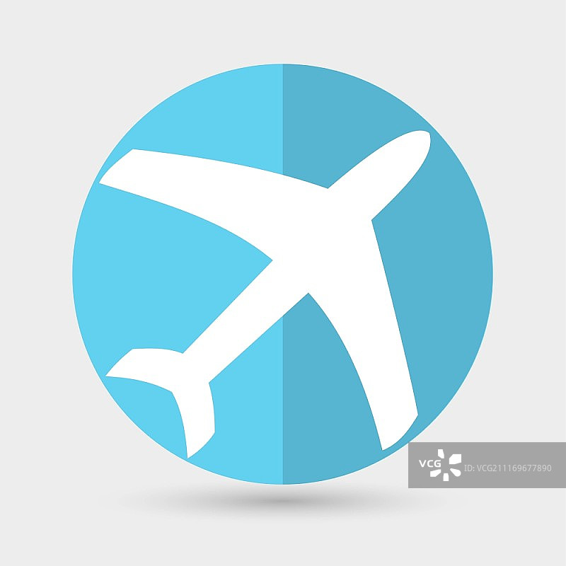 白色背景上的飞机符号图片素材