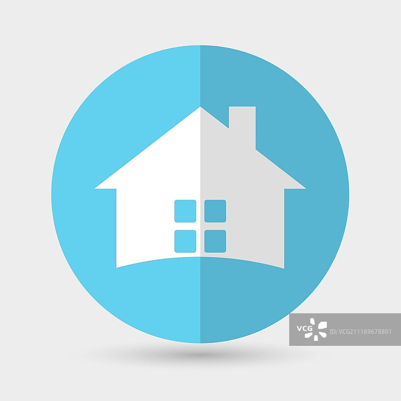 白色背景上的房屋图标图片素材
