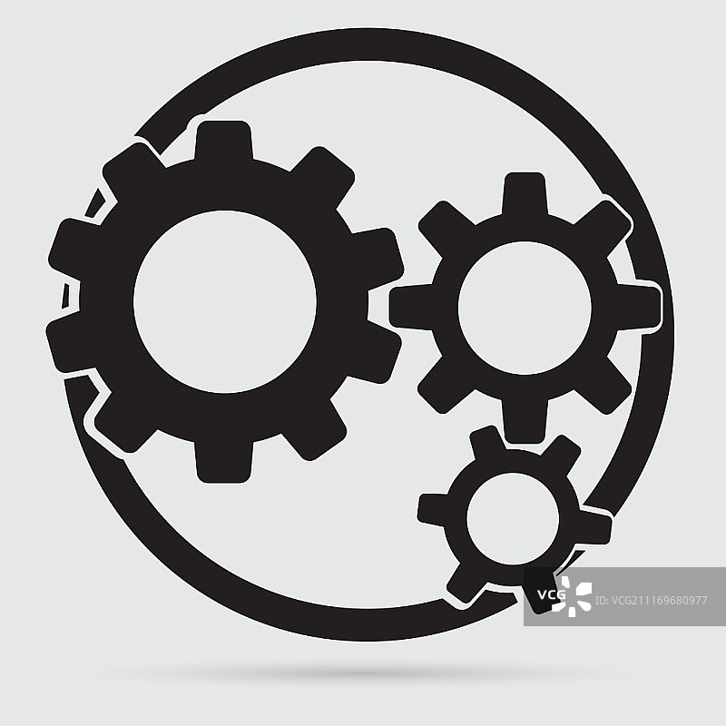 齿轮隔离对象，技术机械图图片素材