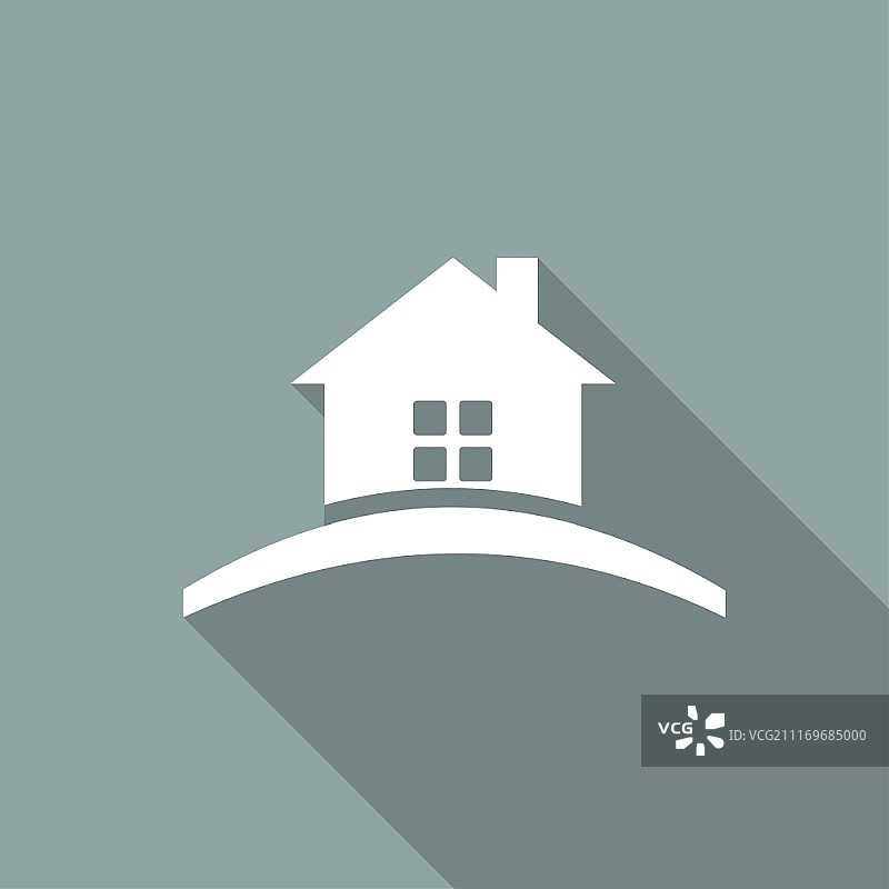 带长阴影的房屋图标图片素材