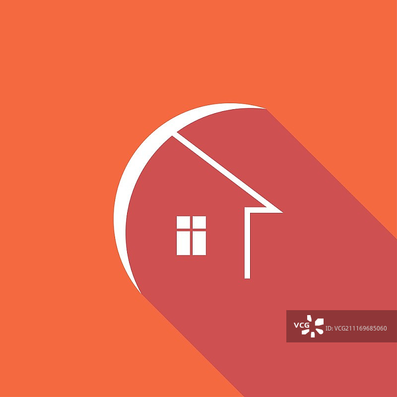 带长阴影的房屋图标图片素材