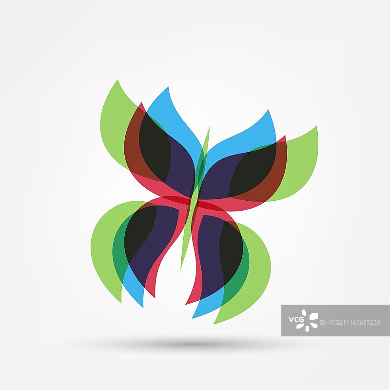 抽象蝴蝶形状图片素材