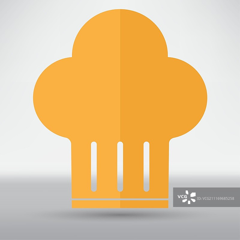 白色背景上的厨师帽图标图片素材