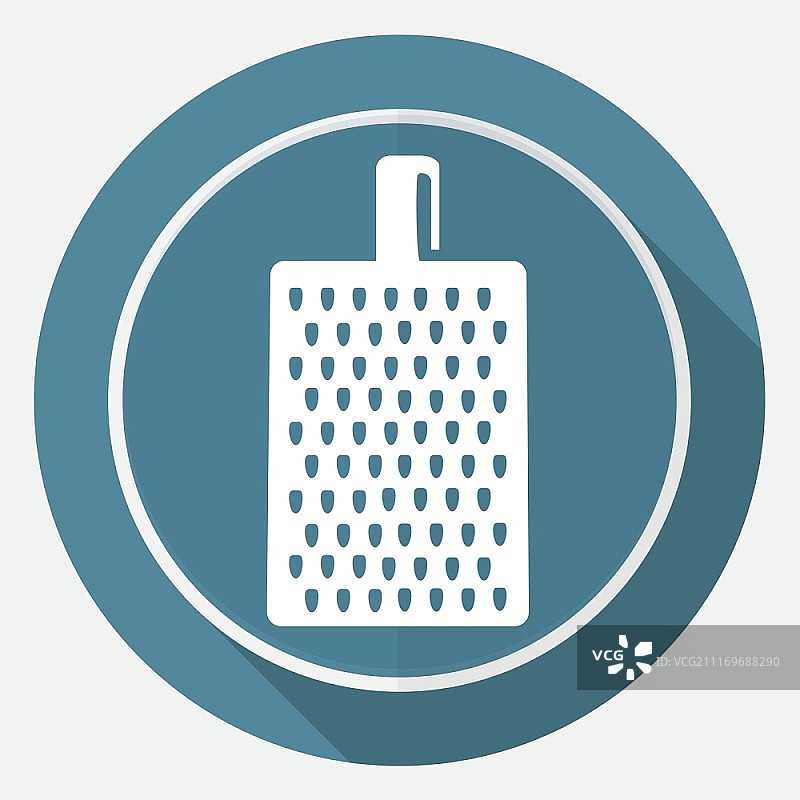 长阴影白色圆形果蔬图标图片素材