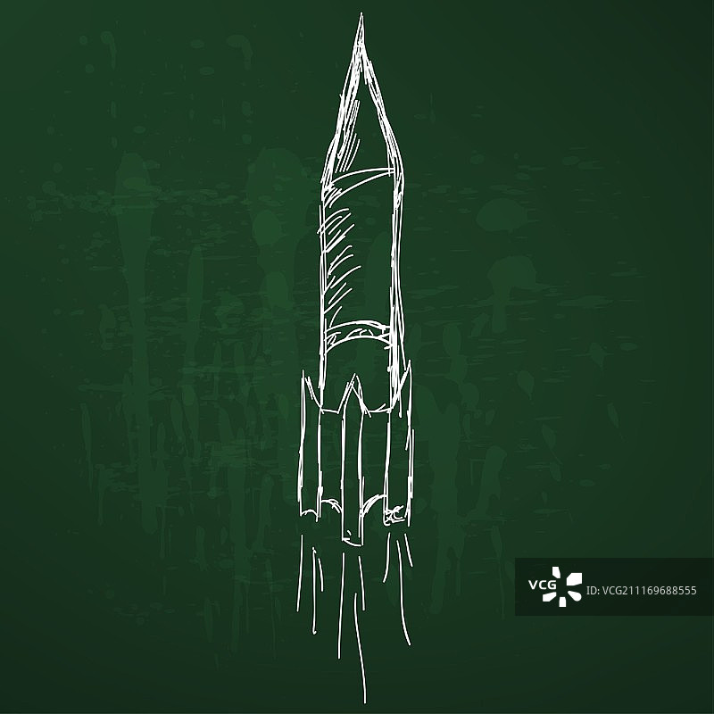 翱翔的火箭卡通图标图片素材