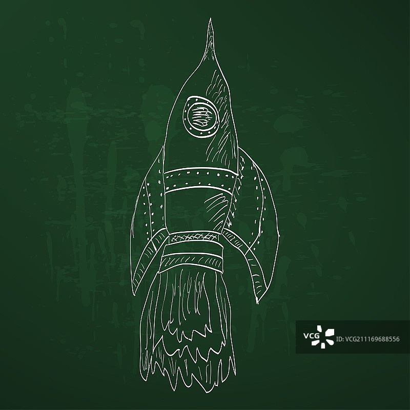 翱翔的火箭卡通图标图片素材