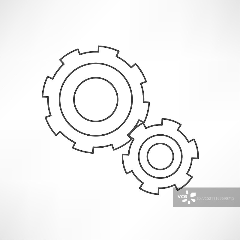齿轮隔离对象，技术机械图图片素材