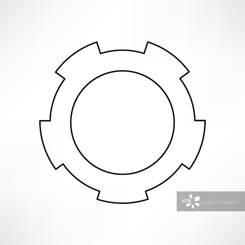 齿轮隔离对象，技术机械图图片素材