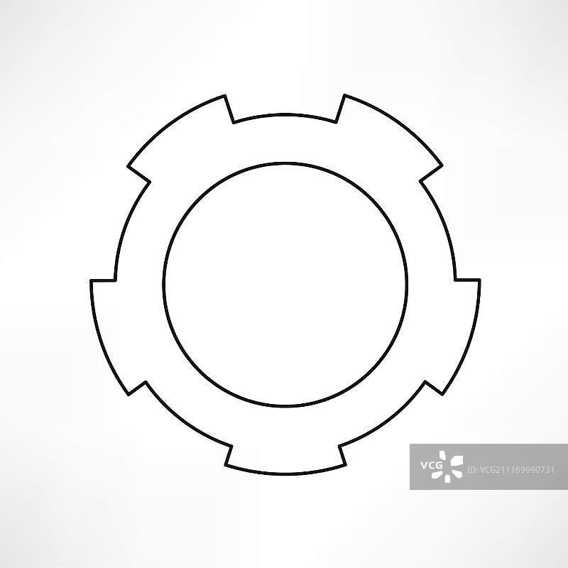 齿轮隔离对象，技术机械图图片素材