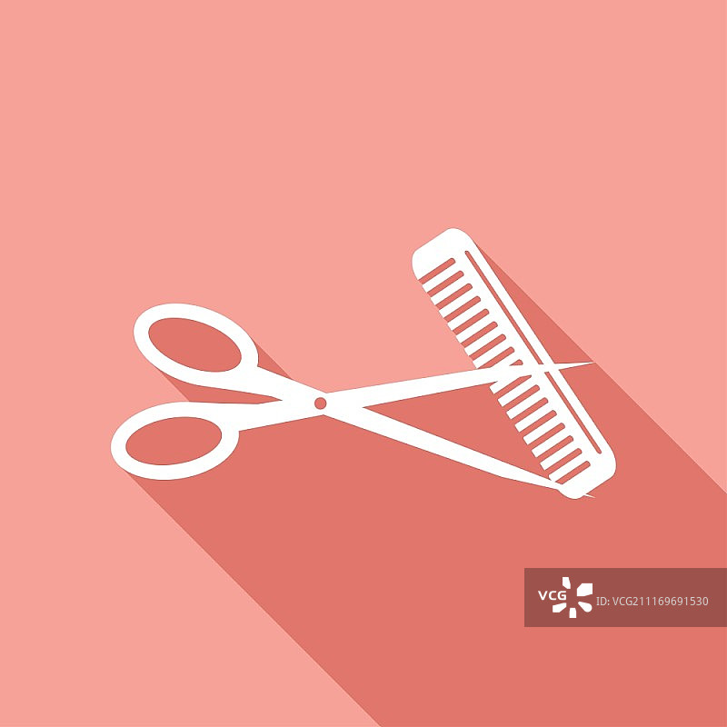带长阴影的剪刀图标图片素材
