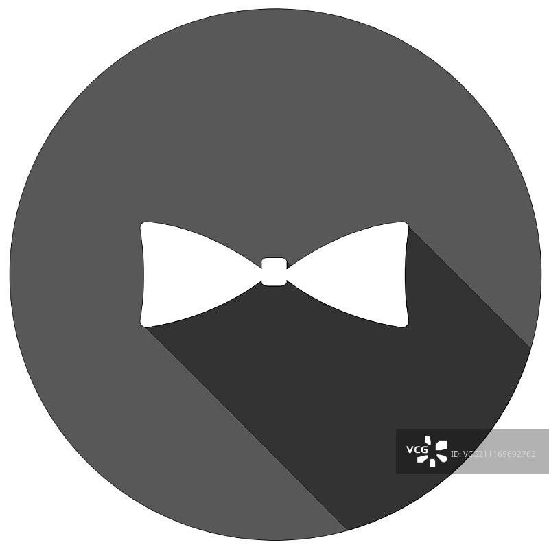 扁平长阴影领结图标设计图片素材