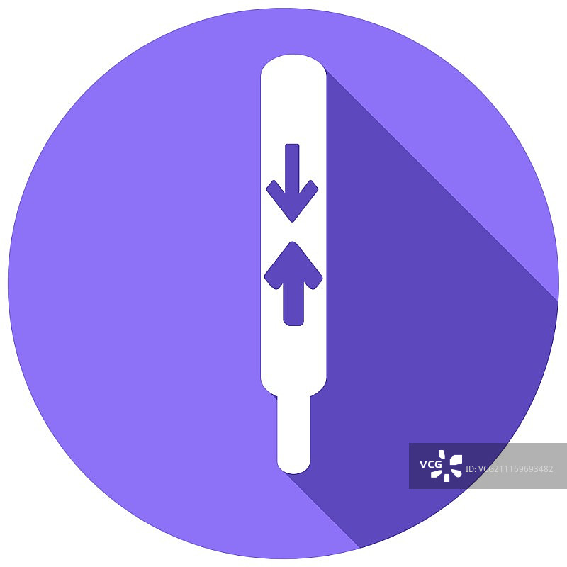 带长阴影的温度计图标图片素材