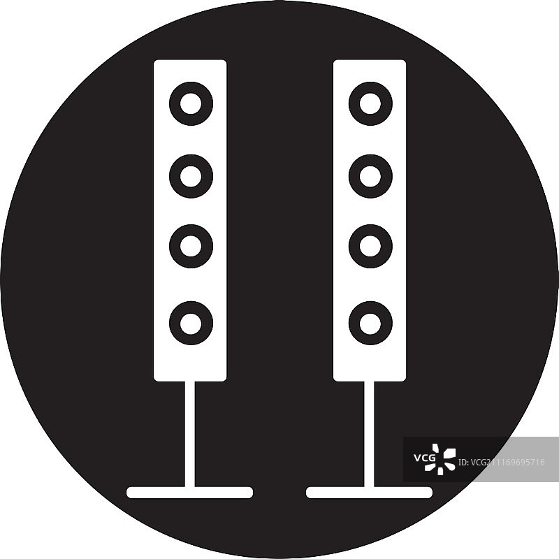 现代黑色图标低音炮图片素材