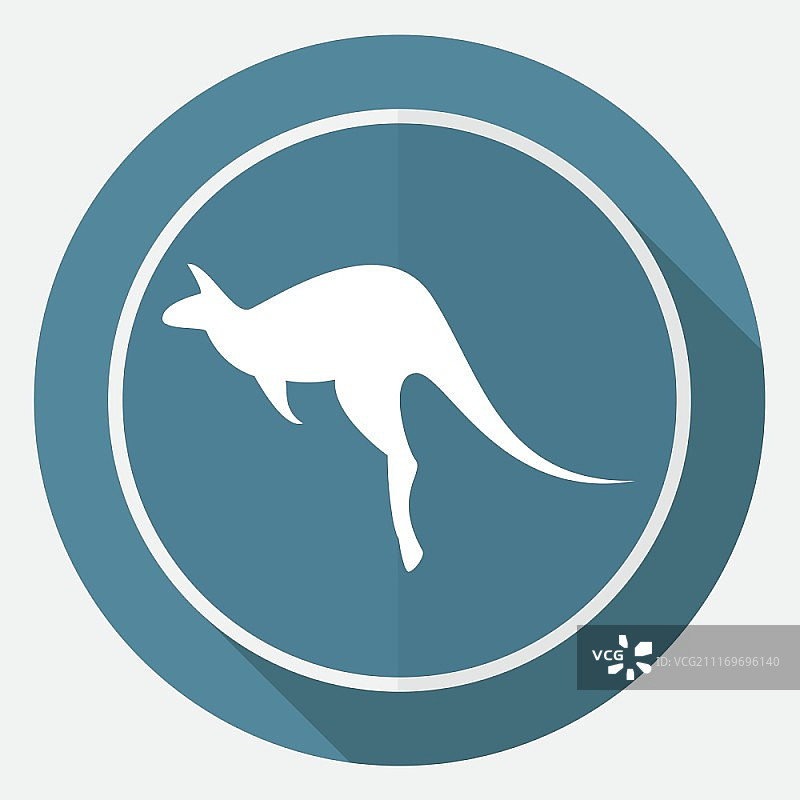 袋鼠矢量轮廓图片素材