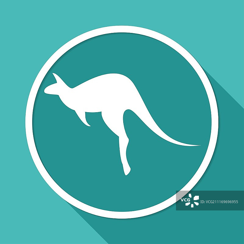 袋鼠矢量轮廓图片素材