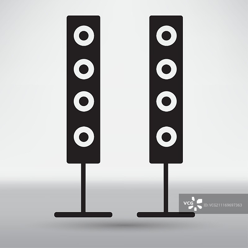 现代黑色图标低音炮图片素材