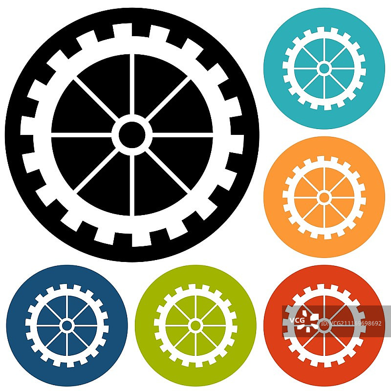 齿轮隔离对象，技术机械图图片素材