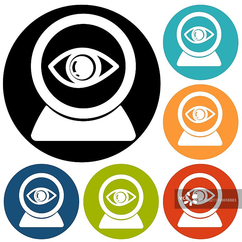 白色背景上的眼睛图标图片素材