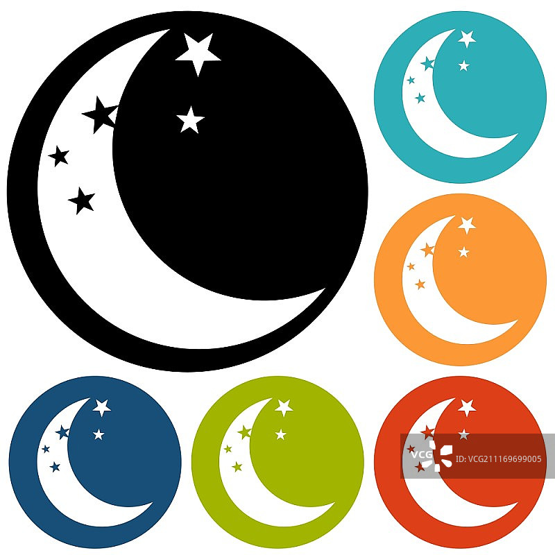 月亮图标矢量素材图片素材
