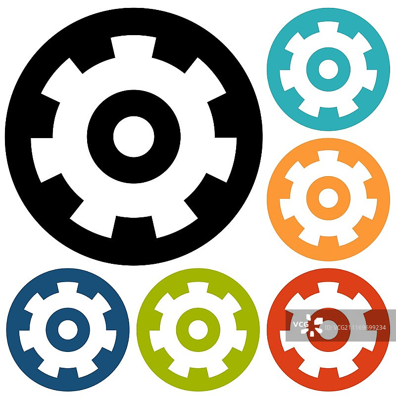 齿轮隔离对象，技术机械图图片素材