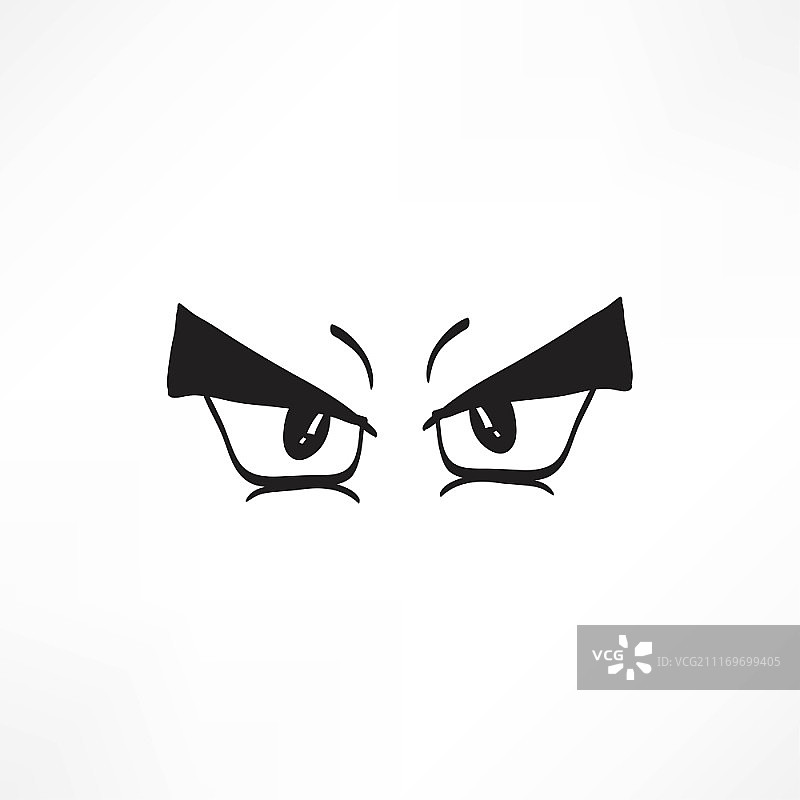 眼睛矢量草图图标，手绘眼睛图标，适用于信息图、网站或App图片素材