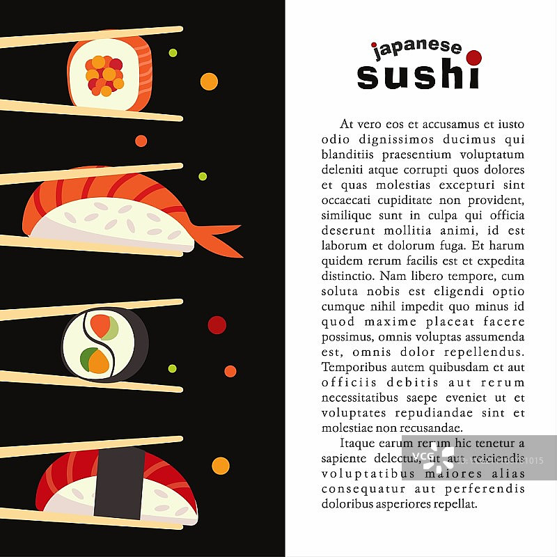 寿司矢量插画合集：亚洲美食图片素材