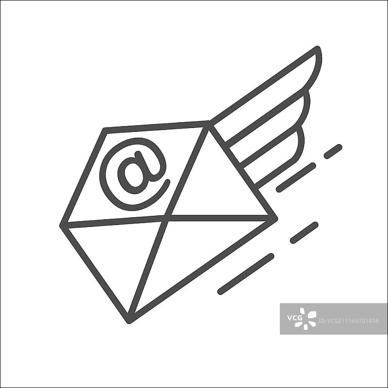 邮件、信件、电子邮件快速发送矢量图标图片素材