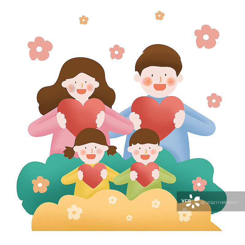 一家四口图片素材