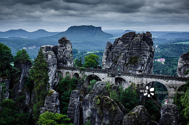 萨克森瑞士的巴斯泰桥图片素材