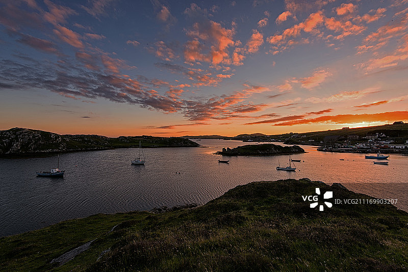 伊尼什博芬岛的日落图片素材