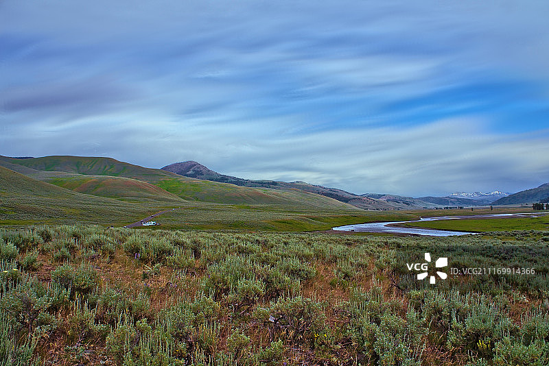 植物山脉天空风景图片素材