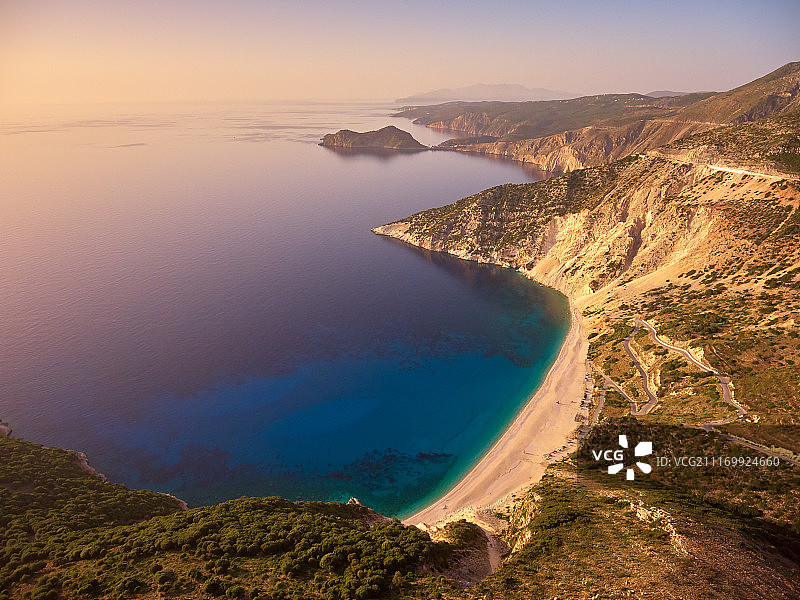 米尔托斯海滩的日落图片素材