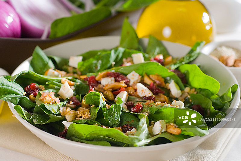 菠菜沙拉图片素材