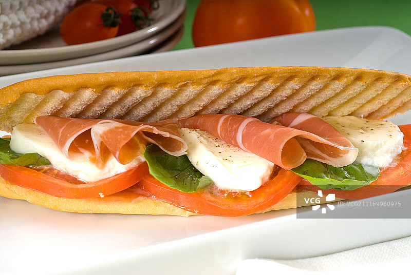 帕尼尼卡普雷塞帕尔玛火腿图片素材