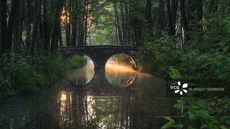 公园里的桥图片素材