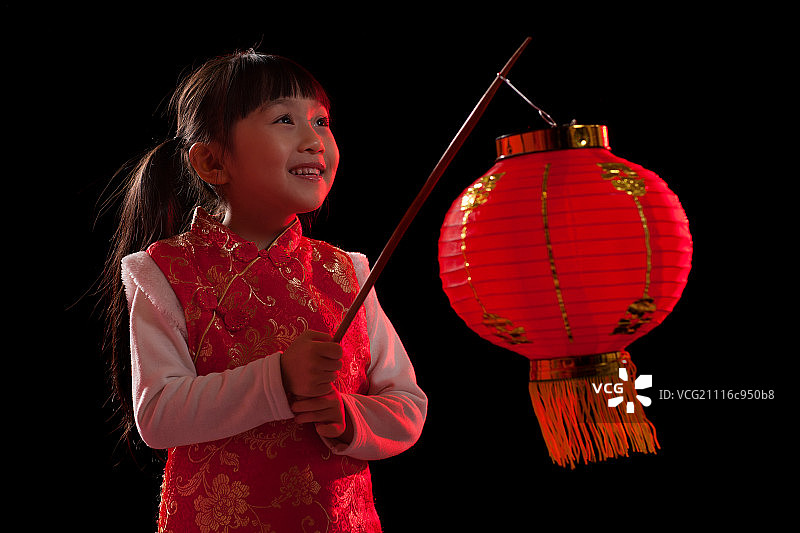 东方儿童过年图片素材